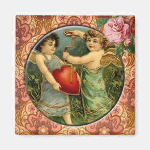 Two Cute Cupids Vintage Victorian Custom Magnet