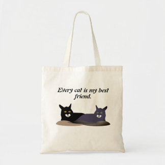 Two cute dark cats  tote bag