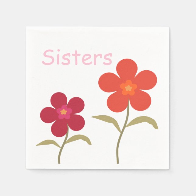 Two cute flowers sisters  stone coaster napkin (Front)