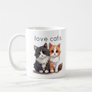 Two Cute Kittens Love Cats Coffee Mug