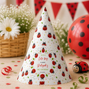 Two Cute Ladybug 2nd Birthday Party for Kids Hat