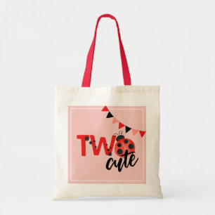 "Two Cute" Ladybug 2nd Birthday Tote Bag
