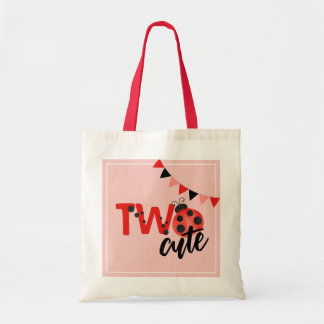 "Two Cute" Ladybug 2nd Birthday Tote Bag