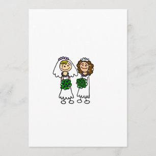 Two Cute Little Brides Invitation