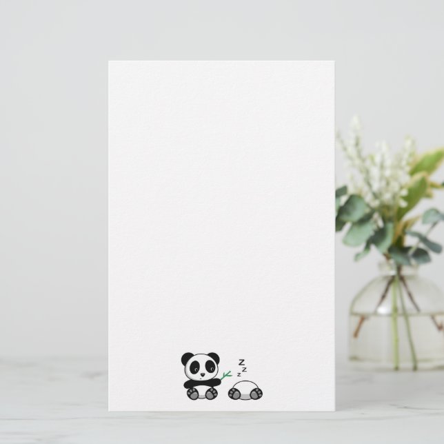 Two Cute Little Pandas Stationery (Standing Front)