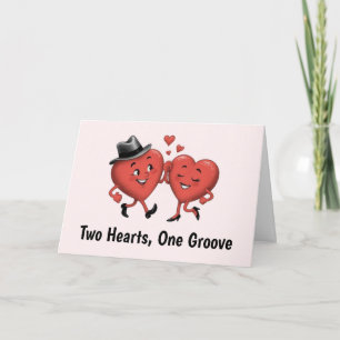 Two Cute Love Hearts Valentine's Day Card