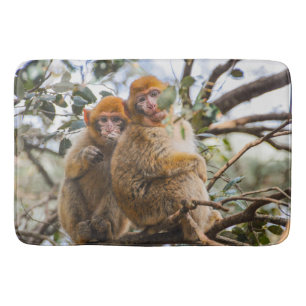 Two Cute Monkeys Bath Mat