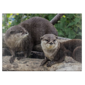 Two Cute Otters | Otter Cutting Board