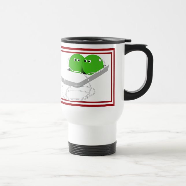 Two Cute Peas in a Pod Travel Mug (Right)