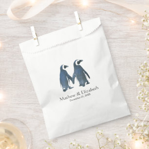 Two Cute Penguins   Romantic Wedding Favour Bags