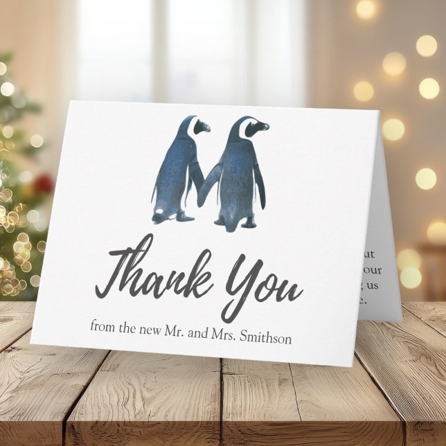 Two Cute Penguins | Romantic Wedding Thank You (Creator Uploaded)