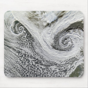 Two cyclones formed in tandem south of Iceland Mouse Mat