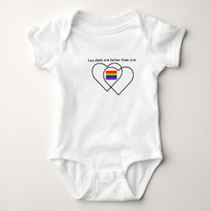two dads are better than one gay pride baby bodysuit