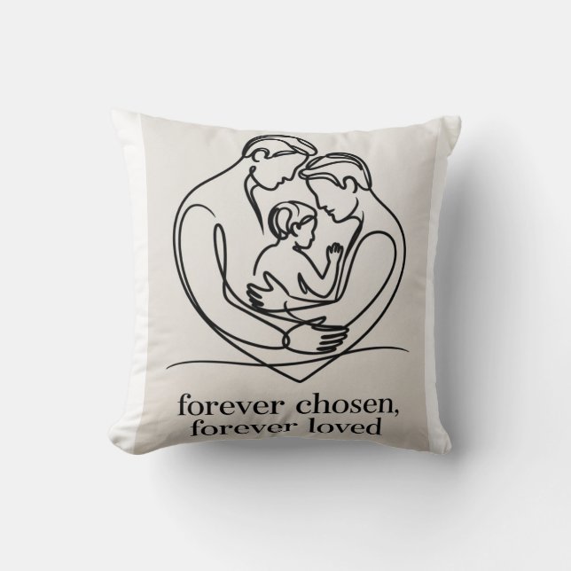 Two dads expecting baby cushion (Front)