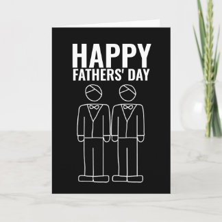 Two Dads Happy Gay Fathers Day Card