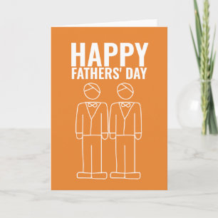 Two Dads Happy Gay Fathers Day Card