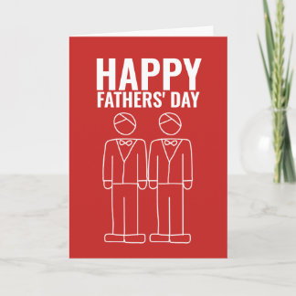 Two Dads Happy Gay Fathers Day Card