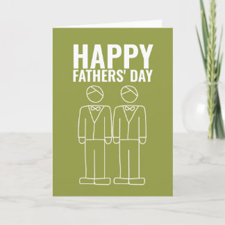 Two Dads Happy Gay Fathers Day Card