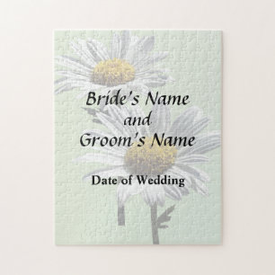 Two Daisies in Sunshine Wedding Products Jigsaw Puzzle