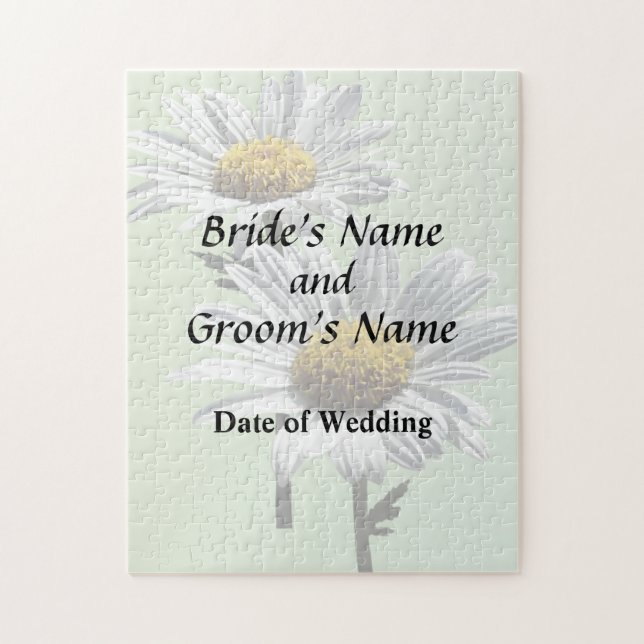 Two Daisies in Sunshine Wedding Products Jigsaw Puzzle (Vertical)