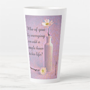 Two Daisies Matthew 6:27 Latte Mug