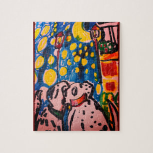 Two Dalmatians lover art Jigsaw Puzzle