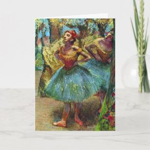 Two Dancers by Edgar Degas, Vintage Ballet Art Card