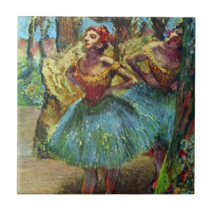 Two Dancers by Edgar Degas, Vintage Ballet Art Tile