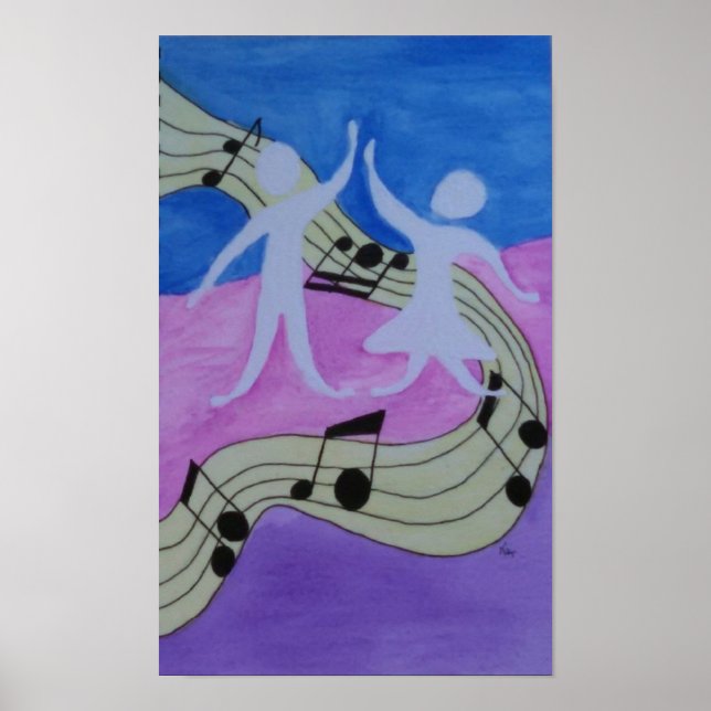 Two Dancers Dance to the Music Poster (Front)