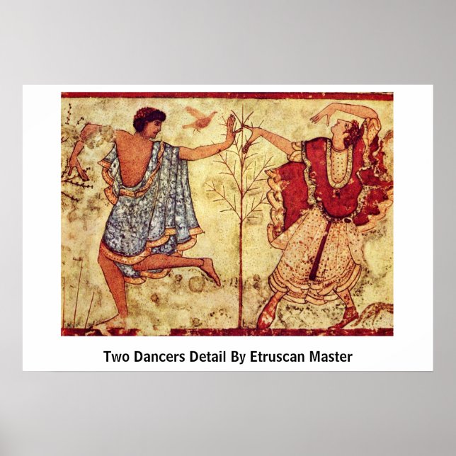 Two Dancers Detail By Etruscan Master Poster (Front)
