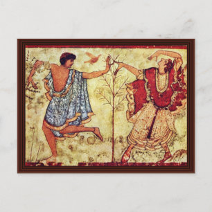 Two Dancers Detail By Etruskischer Meister Postcard