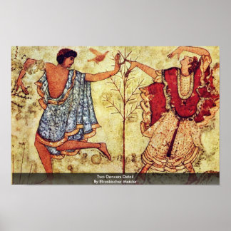 Two Dancers Detail By Etruskischer Meister Poster