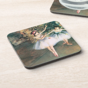 Two Dancers on a Stage by Edgar Degas, Vintage Art Coaster