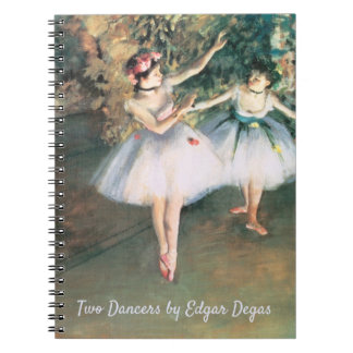 Two Dancers on a Stage by Edgar Degas, Vintage Art Notebook