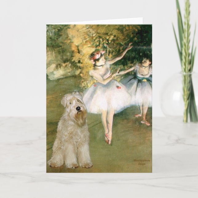 Two Dancers - Wheaten Terrier 7 Card (Front)