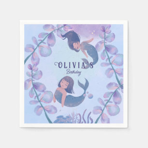 Two dancing mermaid  napkin