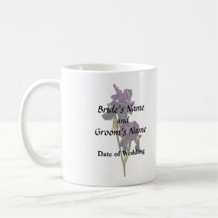 Two Dark Purple Irises Wedding Products Coffee Mug