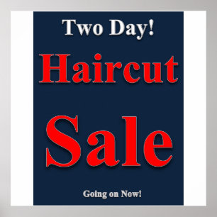Two Day Haircut Sale Poster Matte