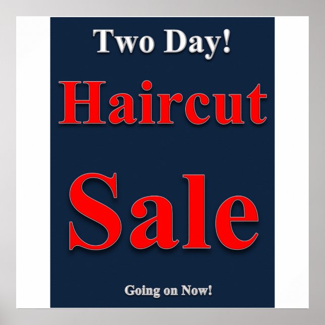 Two Day Haircut Sale Poster Matte (Front)