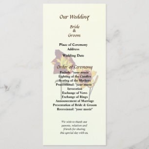 Two Daylilies having a Chat Wedding Program Programme