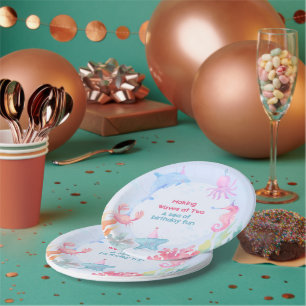 Two Deep Ocean Birthday Party Plate