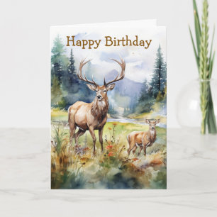 Two Deer Card