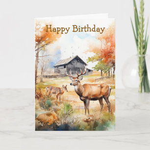 Two Deer Card