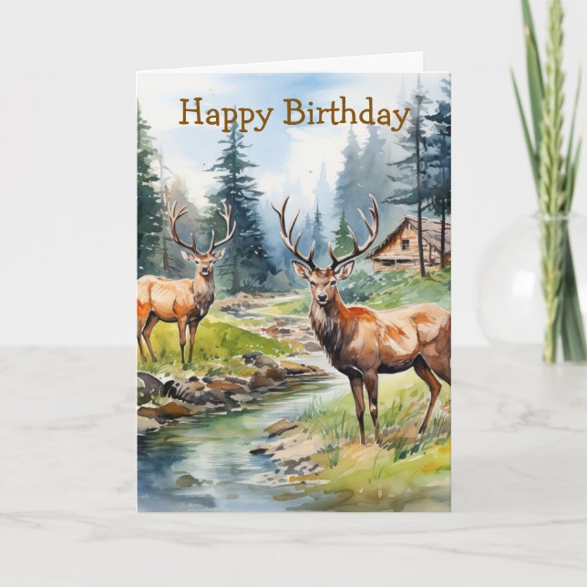 Two Deer Card (Front)