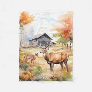 Two Deer Fleece Blanket