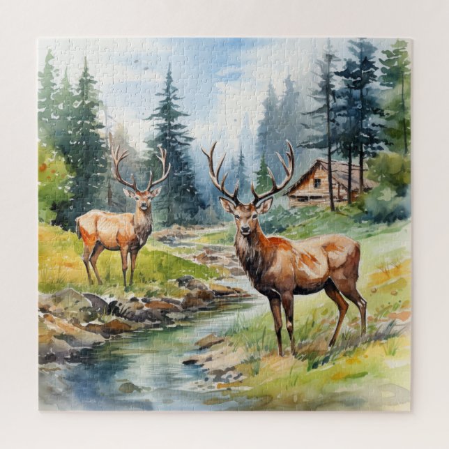 Two Deer Jigsaw Puzzle (Vertical)