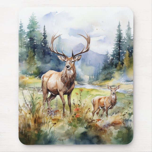 Two Deer Mouse Mat (Front)