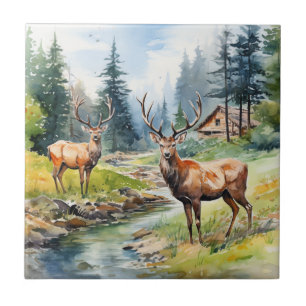 Two Deer Tile