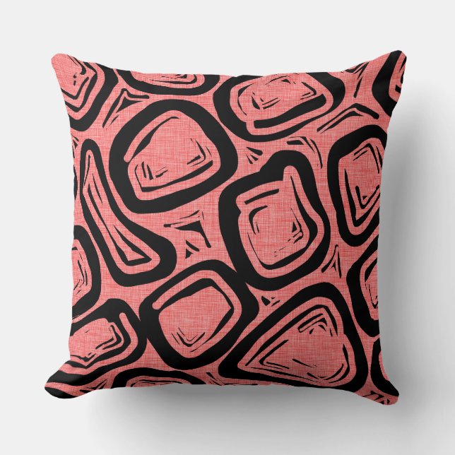 Two Designs Mid Century Modern Atomic Shapes Cushion (Front)