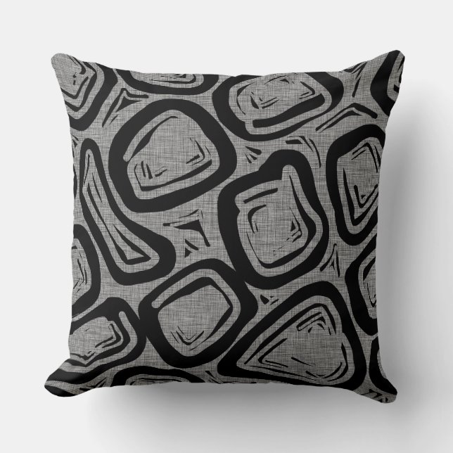 Two Designs Mid Century Modern Atomic Shapes Cushion (Front)